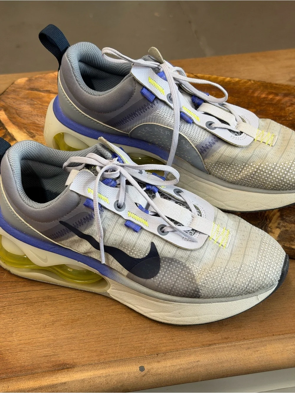 Nike Air Max  Running Shoes in Gray, purple/Blue, Yellow